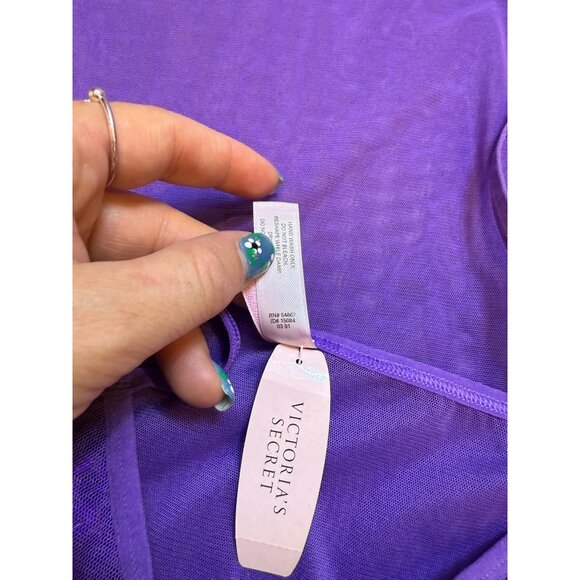 Vintage Y2K 2001 Victorias Secret Purple Sheer Nightie S‎ NWT - Picture 7 of 9
